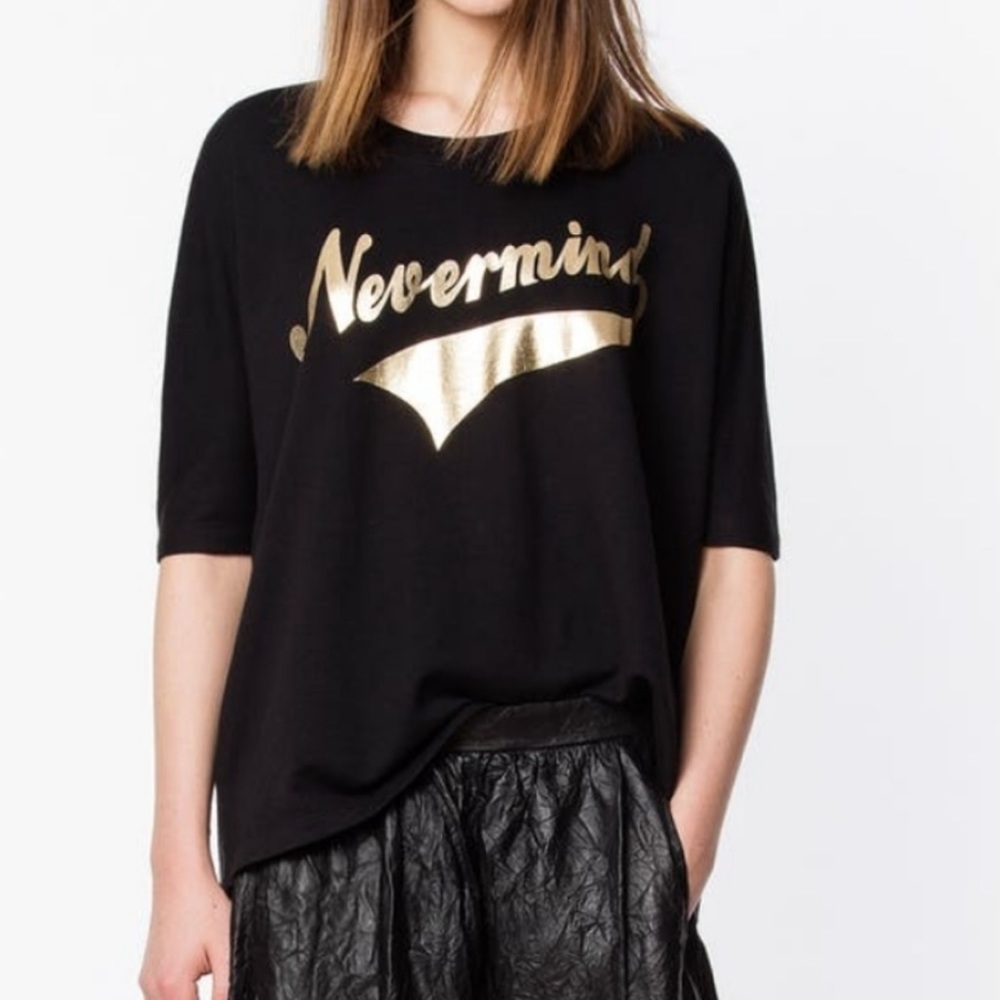 Zadig and voltaire Portland nevermind foil short sleeve